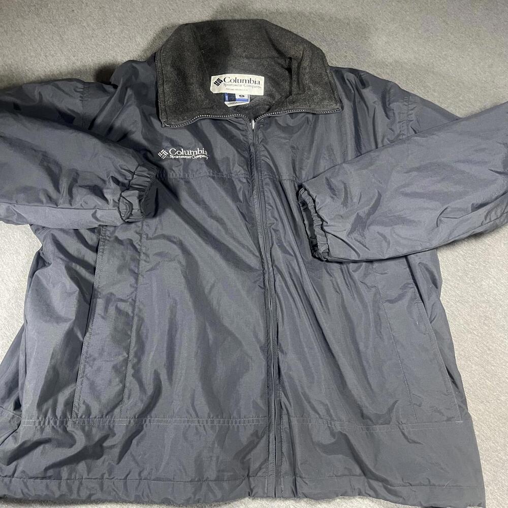 Columbia Men's XL Black Fleece-Lined Interchange Jacket Winter Coat Columbia